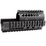 MIDWEST INDUSTRIES AK47/74 Quad Rail, Черный (MI-AK)