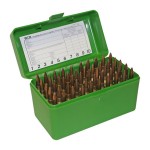 Коробка для оружейных патронов MTM Case-Gard R-50, Green (RLLD-50-10)